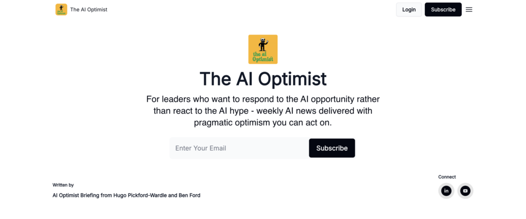 Optimist- Best AI Newsletters