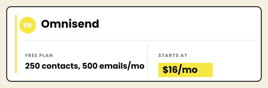 Free Email Marketing Tools - Omnisend