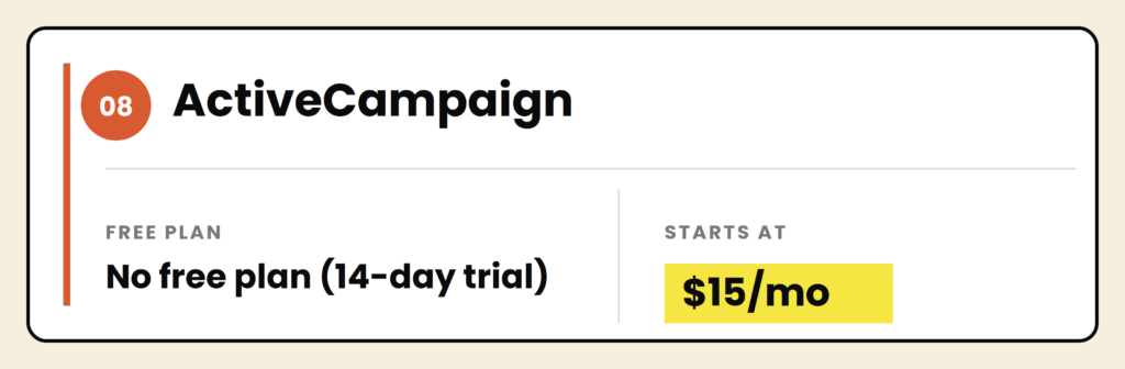 Free Email Marketing Tools - ActiveCampaign