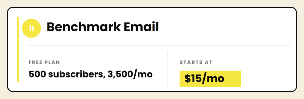 Free Email Marketing Tools - Benchmark Email