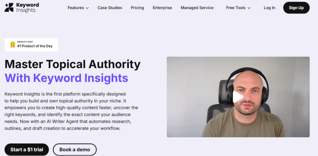 keyword insights web page