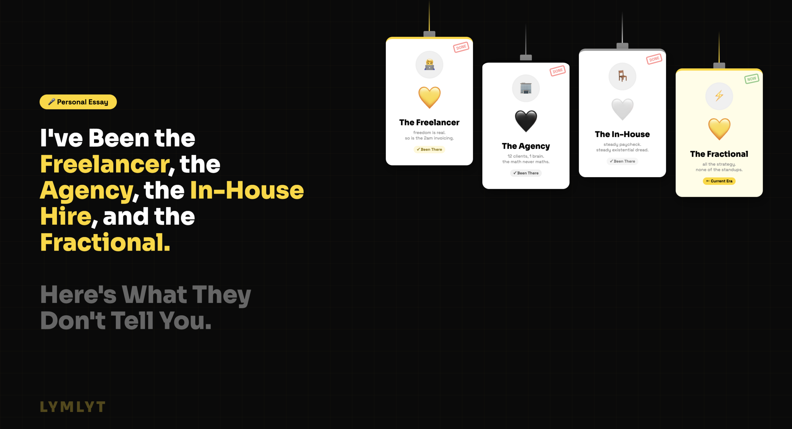 I’ve Been the Freelancer, the Agency, the In-House Hire, and the Fractional. Here’s What They Don’t Tell You.