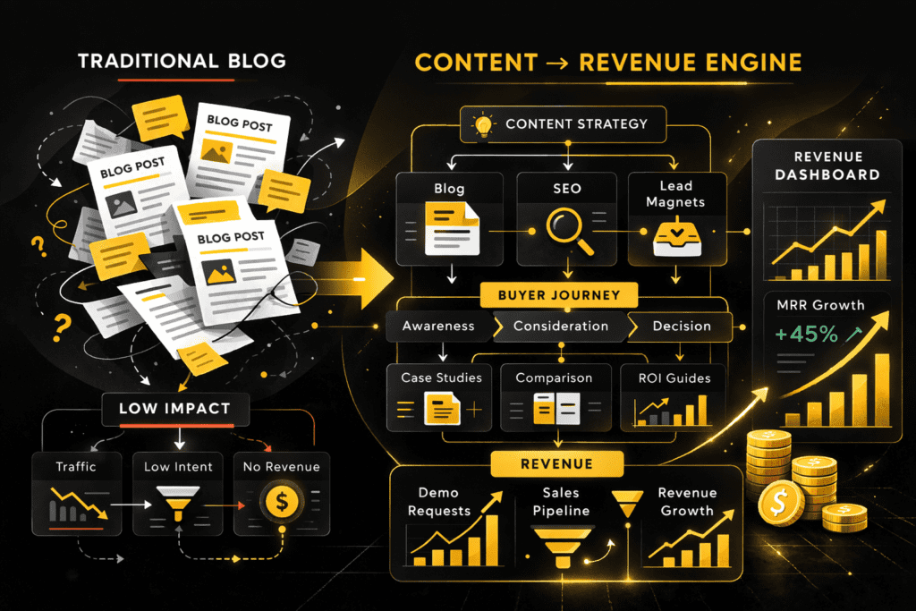 Traditional blog vs revenue engine 
