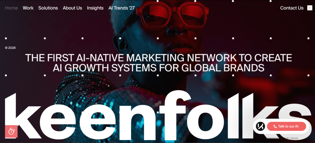 Best AI marketing agencies - Keenfolks web