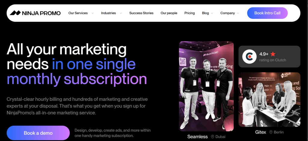 Best AI marketing agencies - Ninjapromo web