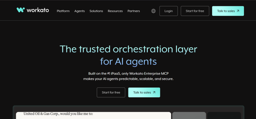  Zapier alternatives- workato