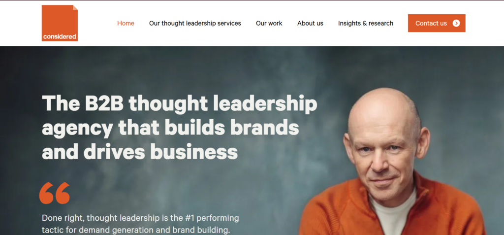 Best Thought Leadership agencies-Considered Content