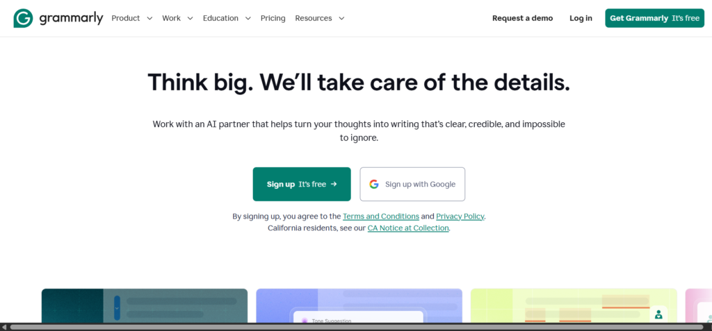AI writing tools for B2B SaaS
- grammarly