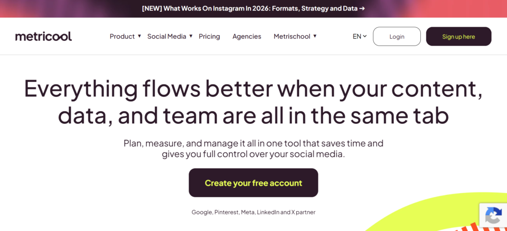 social media scheduling tools - Metricool