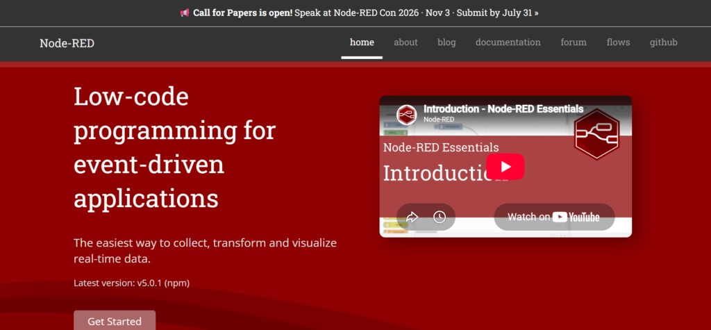 workflow automation tools - Node-RED