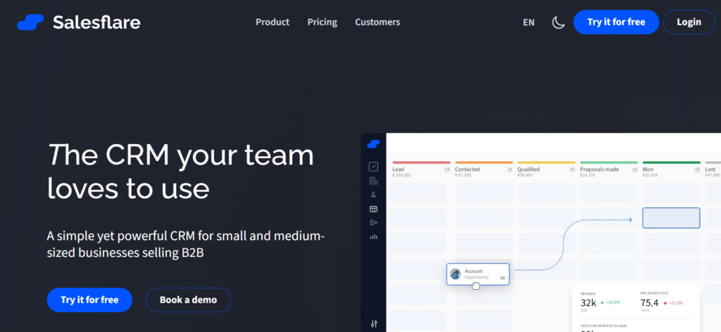 CRM tools for B2B SaaS - Salesflare
