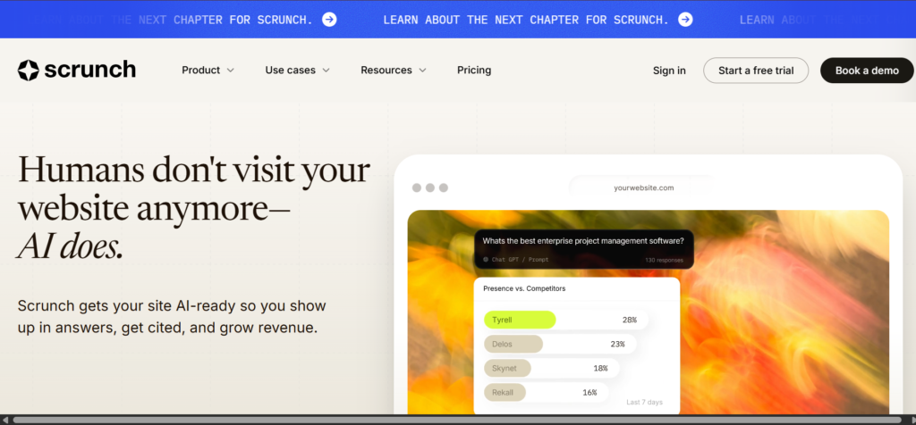 Best AI Visibility Tracking Tools - Scrunch