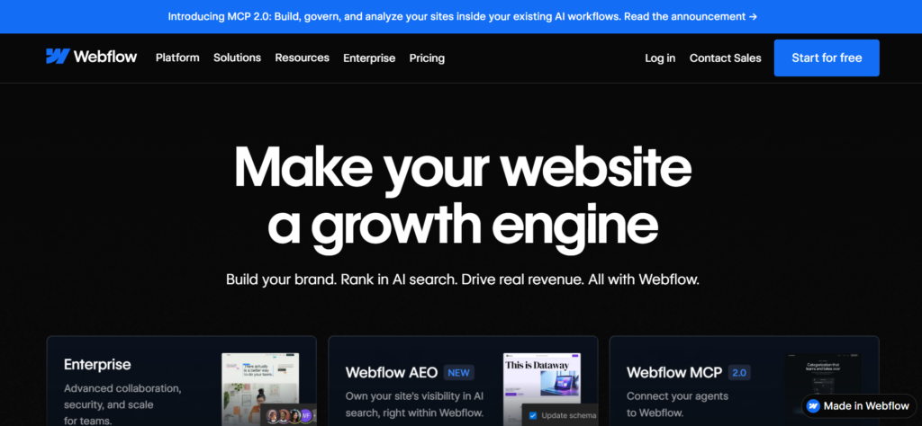 Landing Page Builders - Webflow
