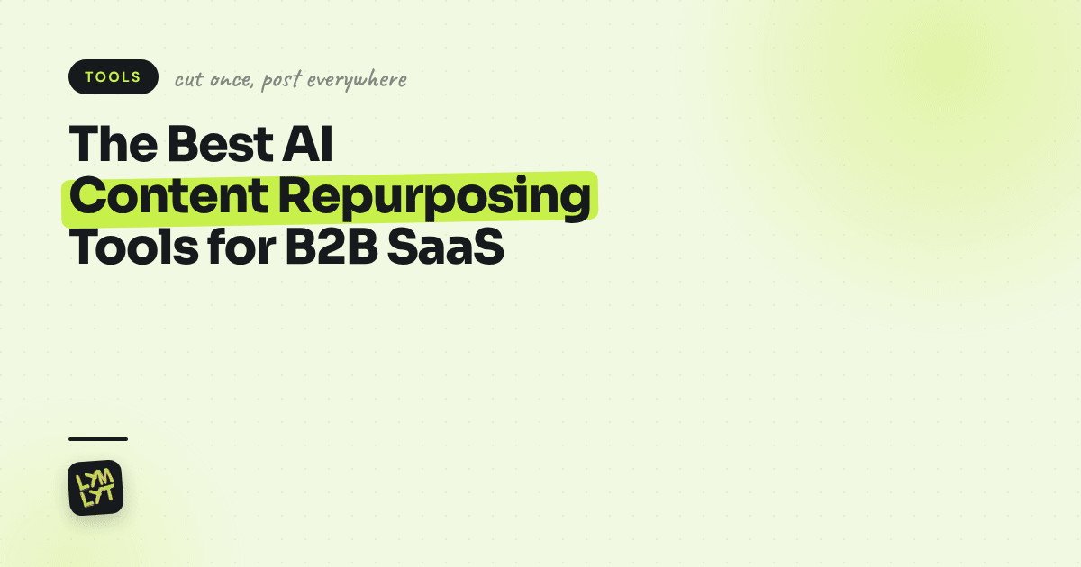 AI content repurposing tools for B2B SaaS, with Cutroom cut out of paper