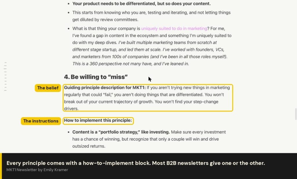 MKT1 showing a guiding principle followed by a how to implement block