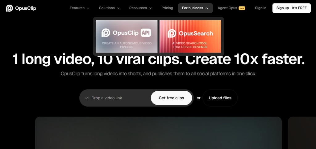 AI content repurposing tools - Opus Clip