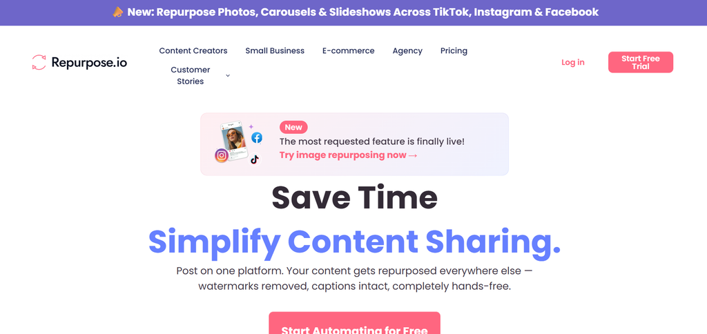 AI Content Repurposing Tools - Repurpose.io 