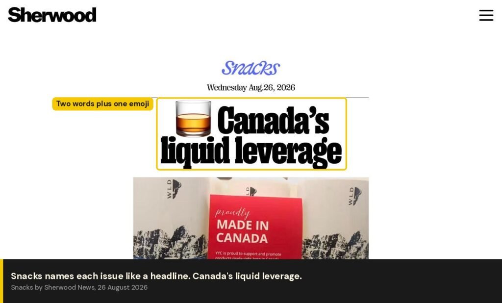 Snacks masthead with the two-word issue title highlighted