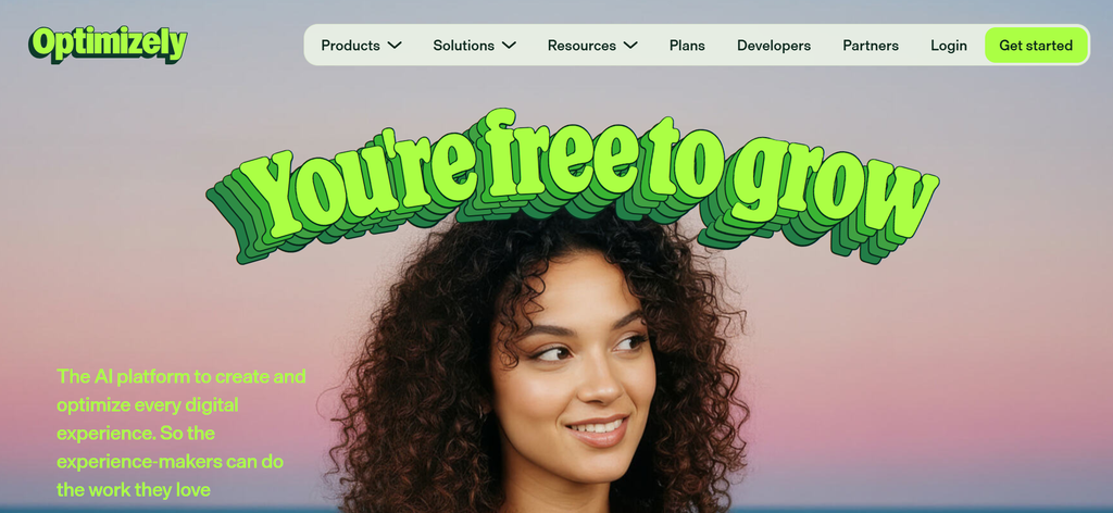 Optimizely Personalization page, an enterprise experimentation and personalization platform