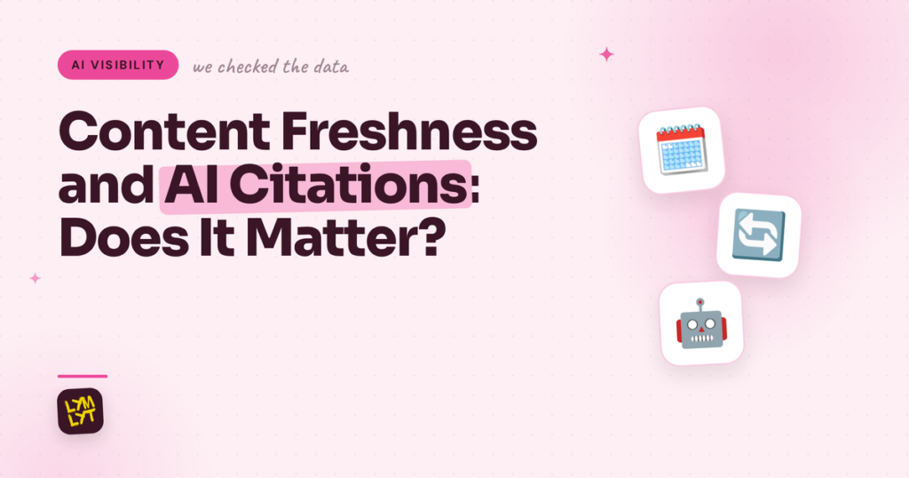 Content freshness and AI citations: does it matter, a LymLyt blog cover