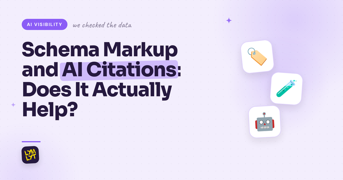 Schema markup and AI citations: does it actually help, a LymLyt blog cover