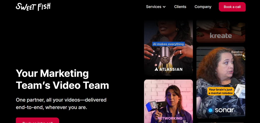 Content repurposing agency - Sweet Fish media homepage